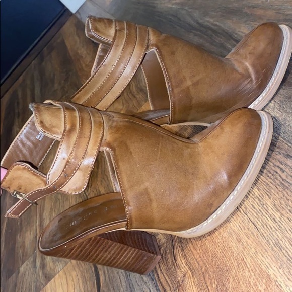 Chinese Laundry Brown Booties with Open Heel - Picture 3 of 4